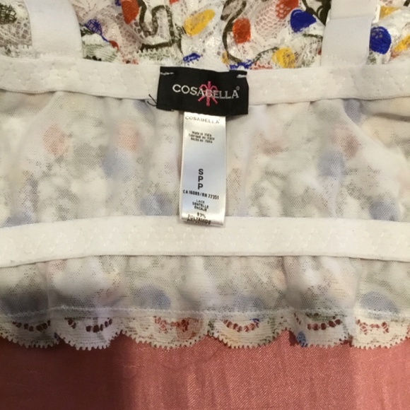 Cosabella Bra Size Small Color White/Multi - Picture 3 of 3